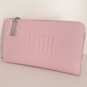 New Dior Pink Women's Clutch Cosmetic Makeup Zippy Pouch Pink